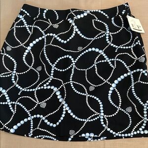 NWT EP Pro Black and White Beaded  Skort